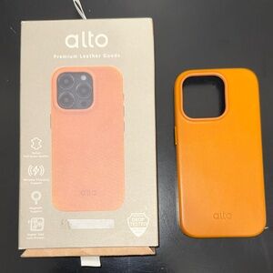 Alto Leather iPhone 15 Pro Phone Case - Caramel Brown